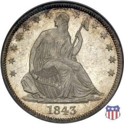 Liberty Seated - Variety 1 (1839-1866) 1843 (New Orleans)