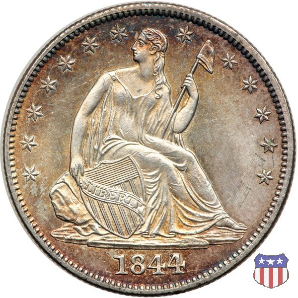 Liberty Seated - Variety 1 (1839-1866) 1844 (Philadelphia)