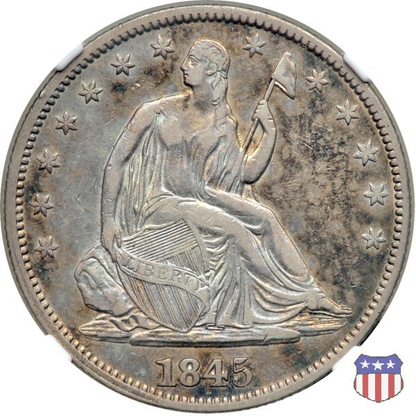 Liberty Seated - Variety 1 (1839-1866) 1845 (Philadelphia)