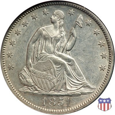 Liberty Seated - Variety 1 (1839-1866) 1851 (Philadelphia)