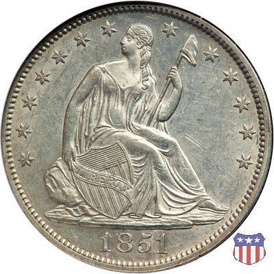 Liberty Seated - Variety 1 (1839-1866) 1851 (Philadelphia)