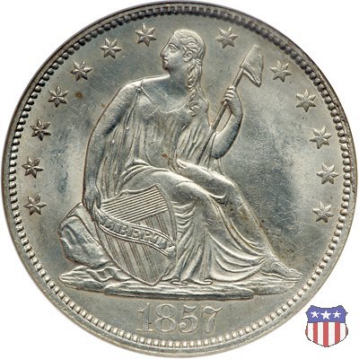 Liberty Seated - Variety 1 (1839-1866) 1857 (Philadelphia)