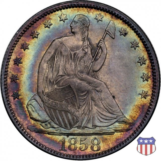 Liberty Seated - Variety 1 (1839-1866) 1858 (Philadelphia)