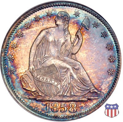 Liberty Seated - Variety 1 (1839-1866) 1858 (Philadelphia)