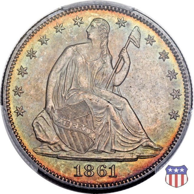 Liberty Seated - Variety 1 (1839-1866) 1861 (Philadelphia)