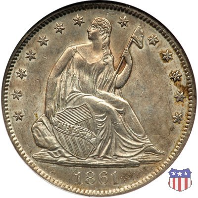 Liberty Seated - Variety 1 (1839-1866) 1861 (New Orleans)