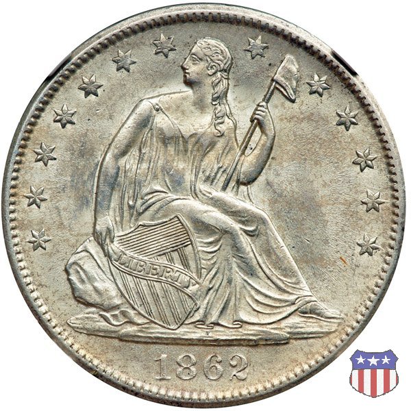 Liberty Seated - Variety 1 (1839-1866) 1862 (San Francisco)