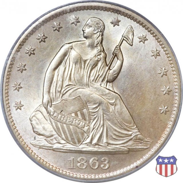 Liberty Seated - Variety 1 (1839-1866) 1863 (San Francisco)