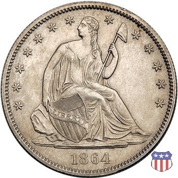 Liberty Seated - Variety 1 (1839-1866) 1864 (Philadelphia)