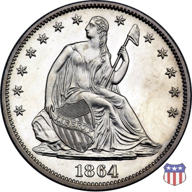 Liberty Seated - Variety 1 (1839-1866) 1864 (Philadelphia)