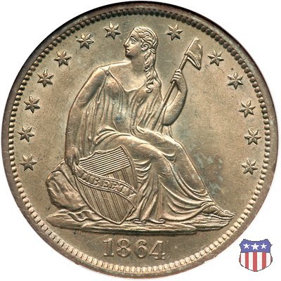 Liberty Seated - Variety 1 (1839-1866) 1864 (San Francisco)