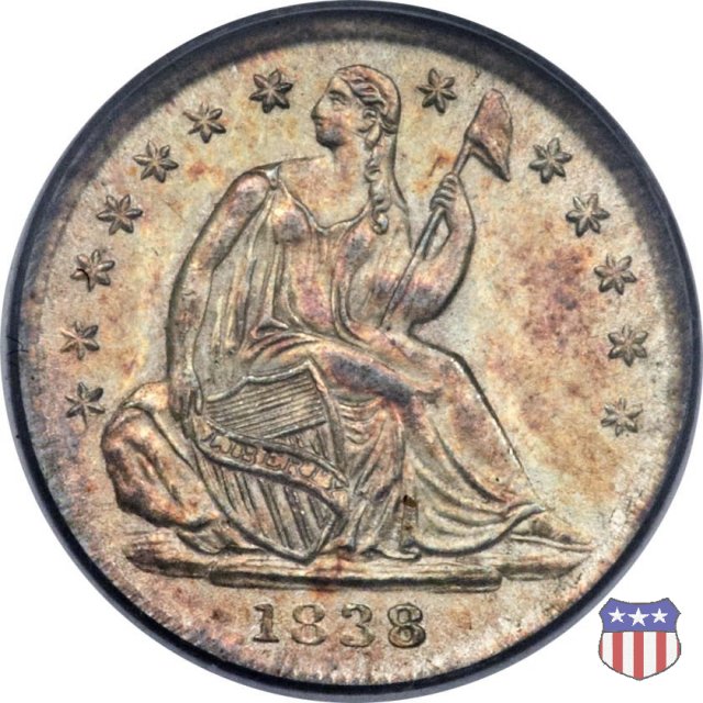 Liberty Seated - Variety 2 (1838-1859) 1838 (Philadelphia)