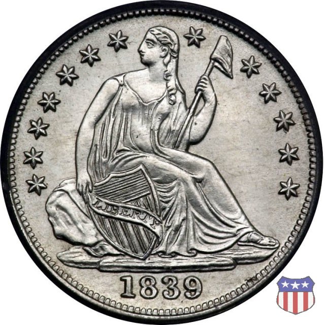 Liberty Seated - Variety 2 (1838-1859) 1839 (Philadelphia)