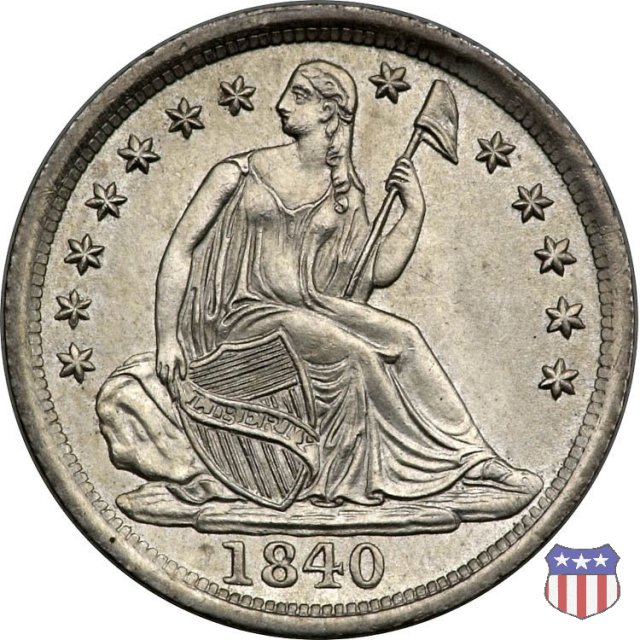 Liberty Seated - Variety 2 (1838-1859) 1840 (Philadelphia)