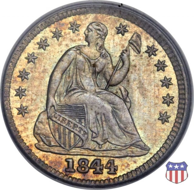 Liberty Seated - Variety 2 (1838-1859) 1844 (Philadelphia)