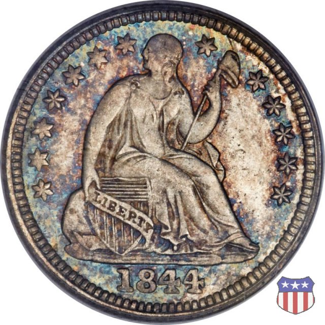 Liberty Seated - Variety 2 (1838-1859) 1844 (New Orleans)