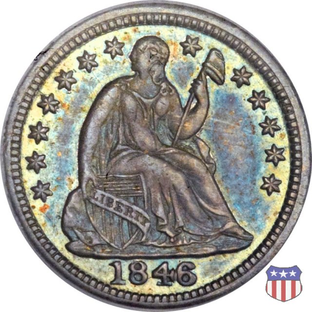 Liberty Seated - Variety 2 (1838-1859) 1846 (Philadelphia)