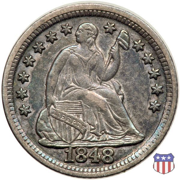 Liberty Seated - Variety 2 (1838-1859) 1848 (Philadelphia)