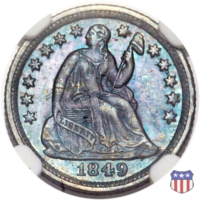 Liberty Seated - Variety 2 (1838-1859) 1849 (New Orleans)