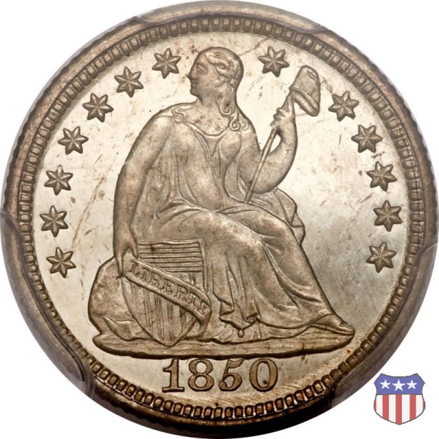 Liberty Seated - Variety 2 (1838-1859) 1850 (Philadelphia)