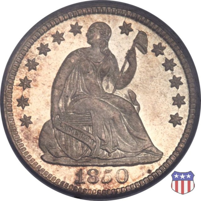 Liberty Seated - Variety 2 (1838-1859) 1850 (New Orleans)