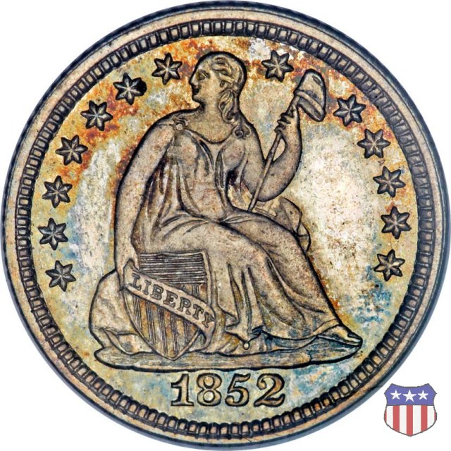 Liberty Seated - Variety 2 (1838-1859) 1852 (Philadelphia)