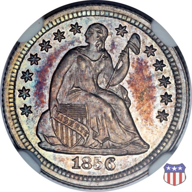 Liberty Seated - Variety 2 (1838-1859) 1856 (Philadelphia)