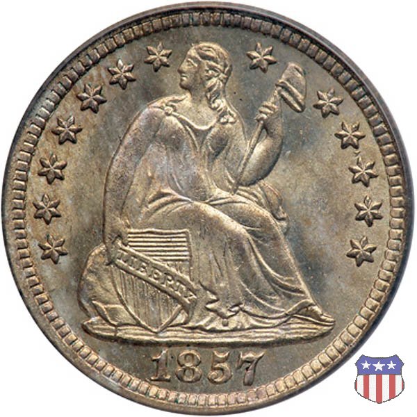 Liberty Seated - Variety 2 (1838-1859) 1857 (New Orleans)