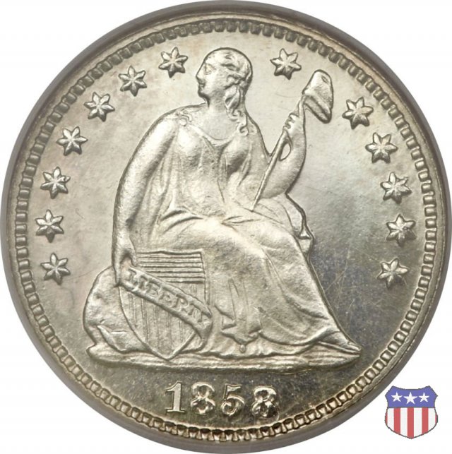 Liberty Seated - Variety 2 (1838-1859) 1858 (Philadelphia)