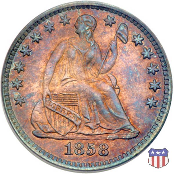 Liberty Seated - Variety 2 (1838-1859) 1858 (New Orleans)