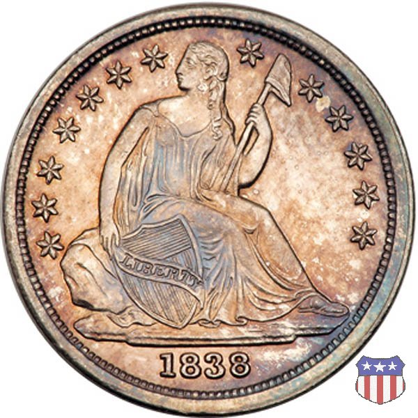 Liberty Seated - Variety 2 (1838-1860) 1838 (Philadelphia)