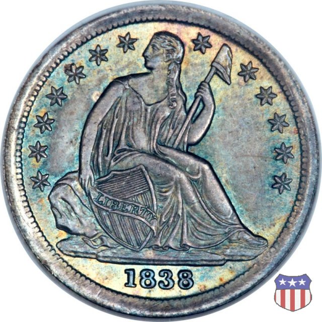 Liberty Seated - Variety 2 (1838-1860) 1838 (Philadelphia)