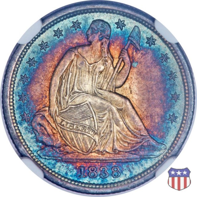 Liberty Seated - Variety 2 (1838-1860) 1838 (Philadelphia)