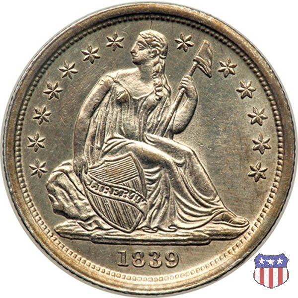 Liberty Seated - Variety 2 (1838-1860) 1839 (Philadelphia)