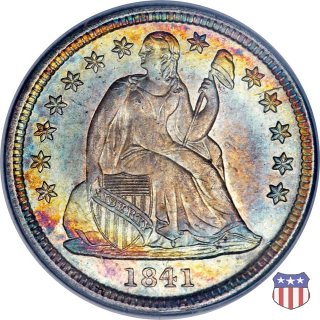 Liberty Seated - Variety 2 (1838-1860) 1841 (Philadelphia)