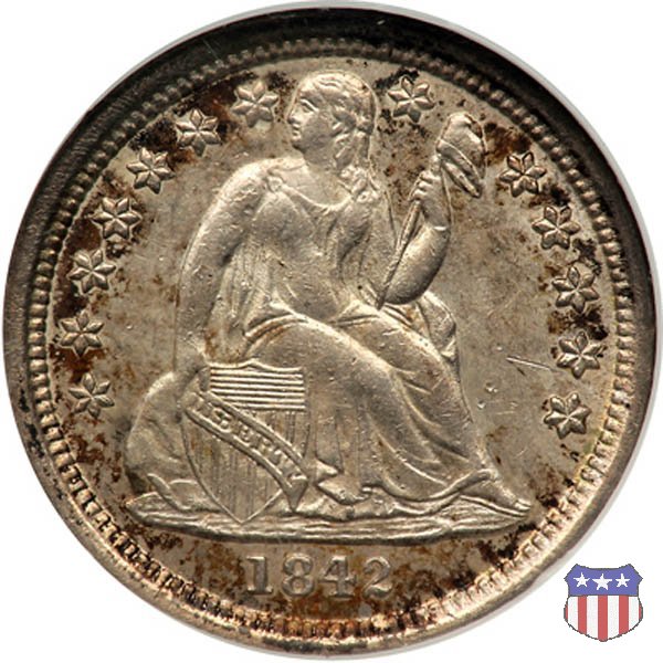 Liberty Seated - Variety 2 (1838-1860) 1842 (New Orleans)