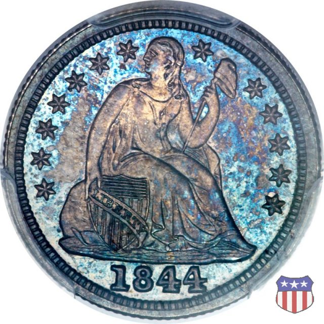 Liberty Seated - Variety 2 (1838-1860) 1844 (Philadelphia)