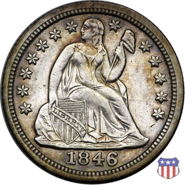 Liberty Seated - Variety 2 (1838-1860) 1846 (Philadelphia)