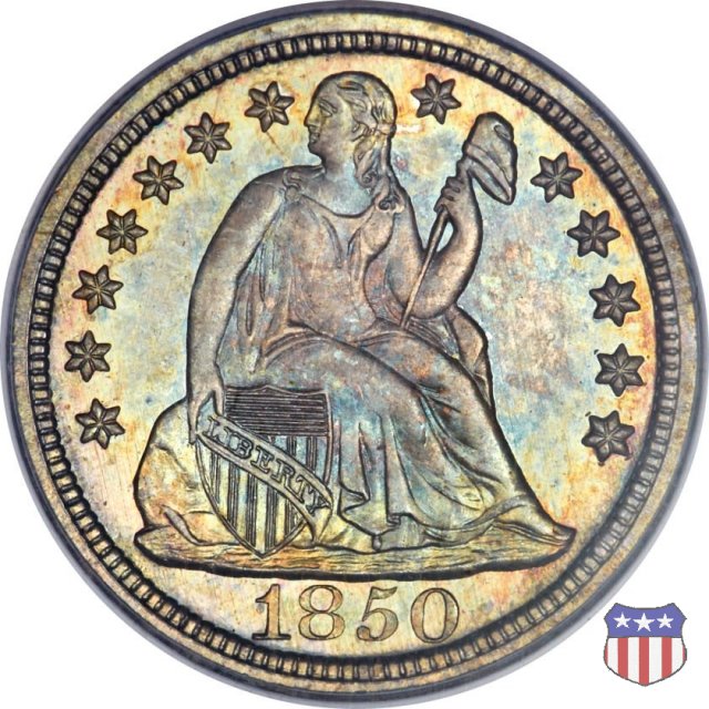 Liberty Seated - Variety 2 (1838-1860) 1850 (Philadelphia)