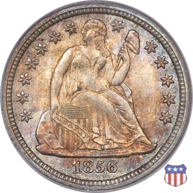 Liberty Seated - Variety 2 (1838-1860) 1856 (Philadelphia)