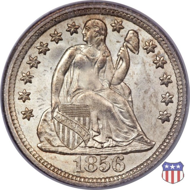 Liberty Seated - Variety 2 (1838-1860) 1856 (Philadelphia)