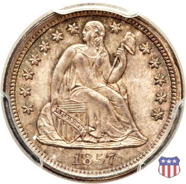 Liberty Seated - Variety 2 (1838-1860) 1857 (New Orleans)