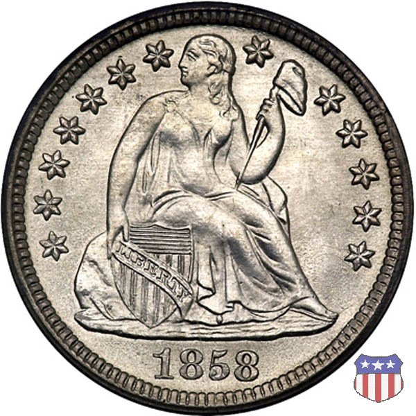 Liberty Seated - Variety 2 (1838-1860) 1858 (Philadelphia)