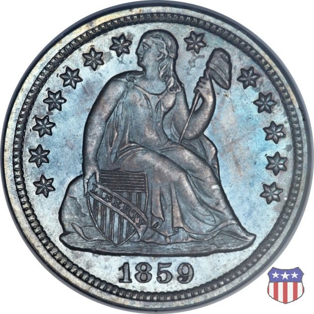 Liberty Seated - Variety 2 (1838-1860) 1859 (Philadelphia)