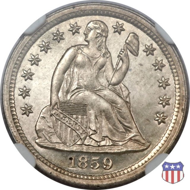 Liberty Seated - Variety 2 (1838-1860) 1859 (Philadelphia)