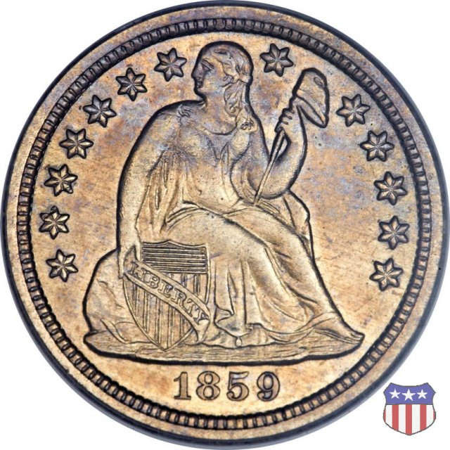 Liberty Seated - Variety 2 (1838-1860) 1859 (San Francisco)