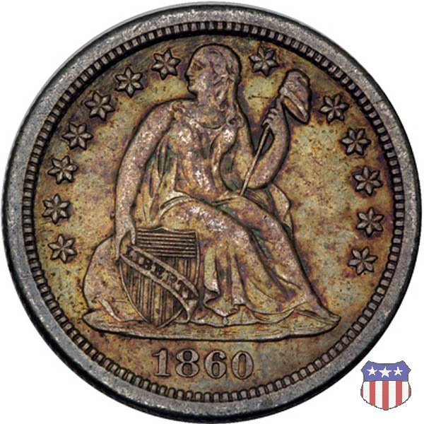 Liberty Seated - Variety 2 (1838-1860) 1860 (San Francisco)