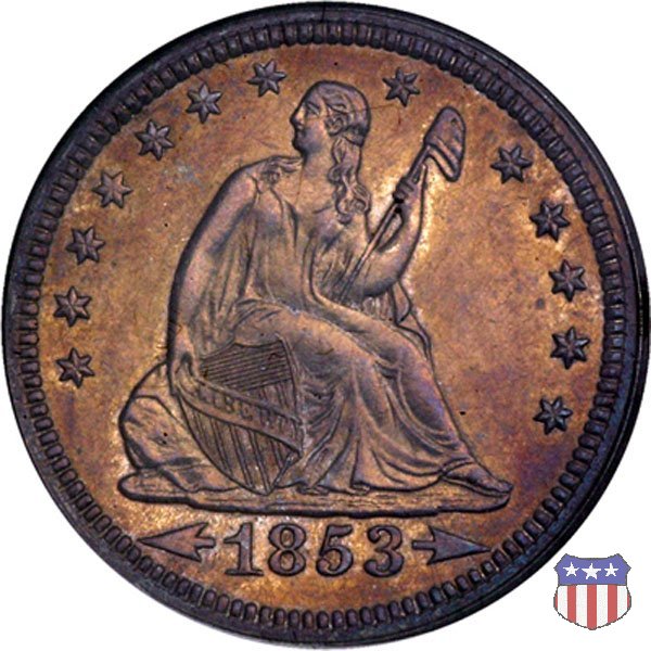 Liberty Seated - Variety 2 (1853) 1853 (Philadelphia)