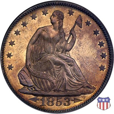 Liberty Seated - Variety 2 (1853) 1853 (Philadelphia)