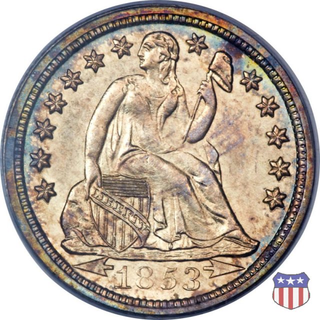 Liberty Seated - Variety 3 (1853-1855) 1853 (New Orleans)